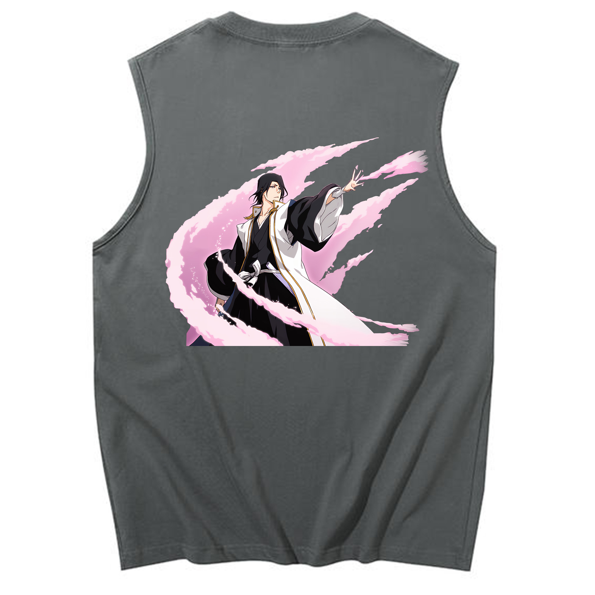 （画像用） ブリーチ くちき びゃくや BLEACH Kuchiki Byakuya コットン100％タンクトップ（背面プリント）